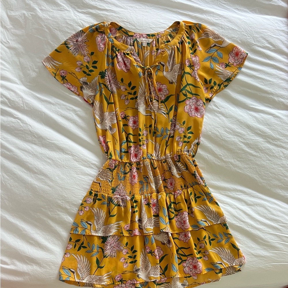 Beltaine Floral Yellow Dress, Size XS